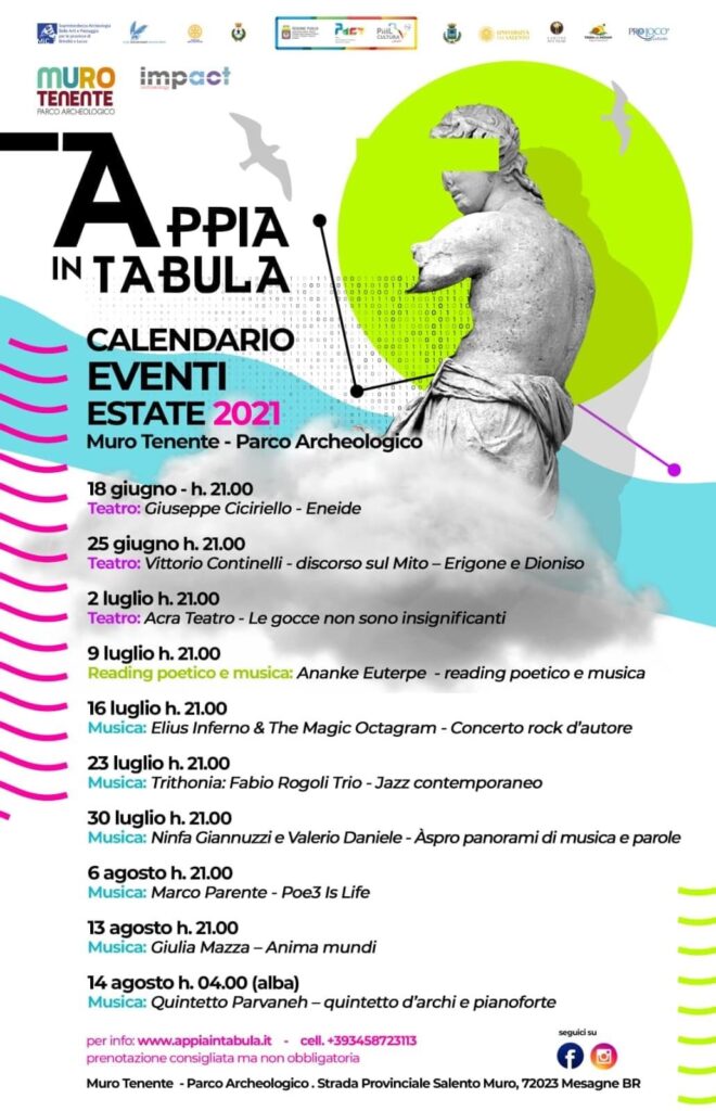Appia in Tabula – cartellone estivo